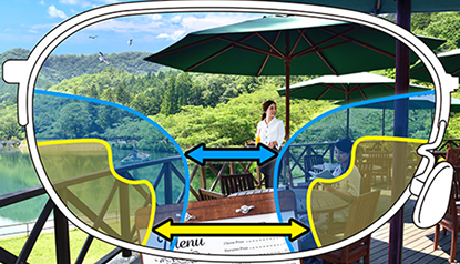 ハイグレードレンズの視野