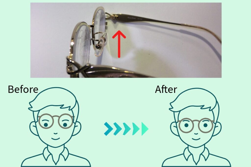 メガネ鼻パッド調整