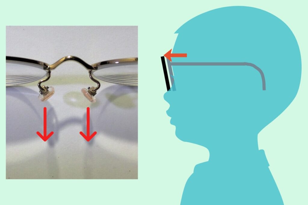 メガネ鼻パッド調整