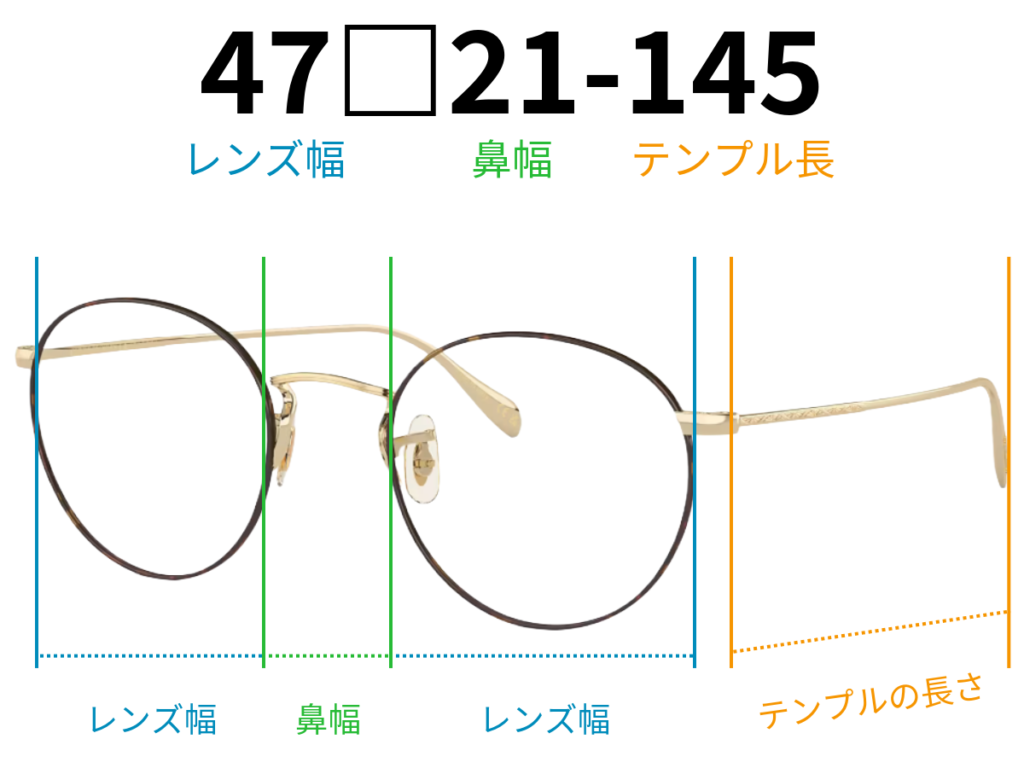 メガネのサイズ