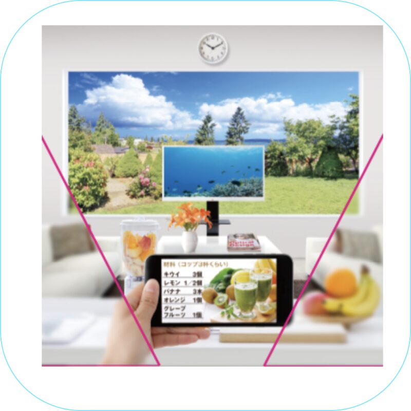 遠近両用メガネ　見え方イメージ