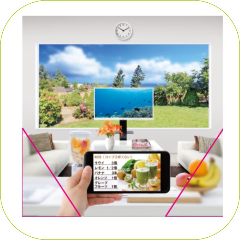 遠近両用メガネ　見え方イメージ