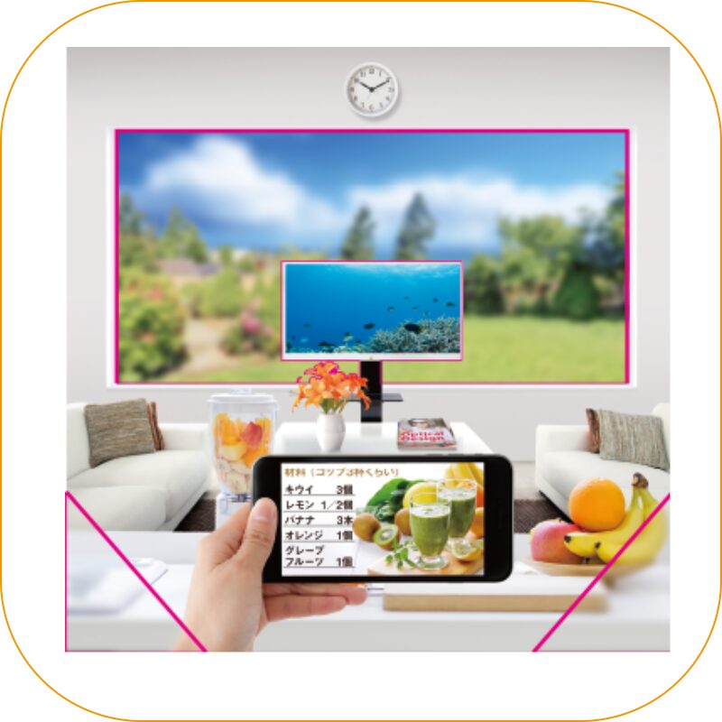 中近両用レンズ　見え方イメージ