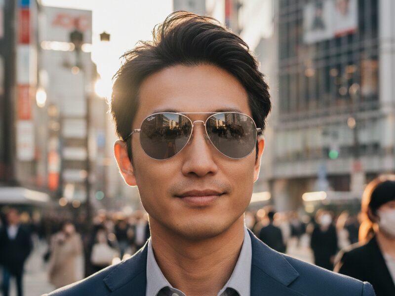 ツーブリッジメガネ（ティアドロップ）