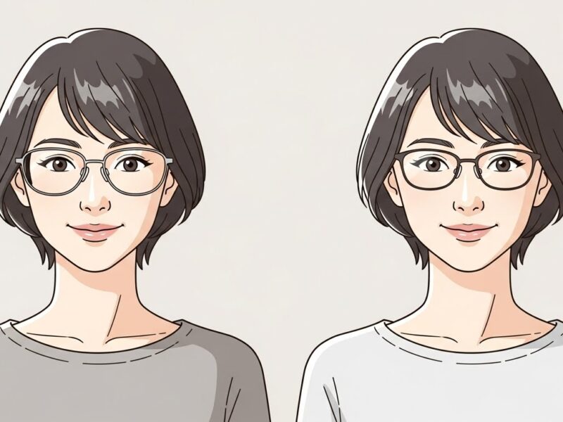 メガネのフレームサイズ