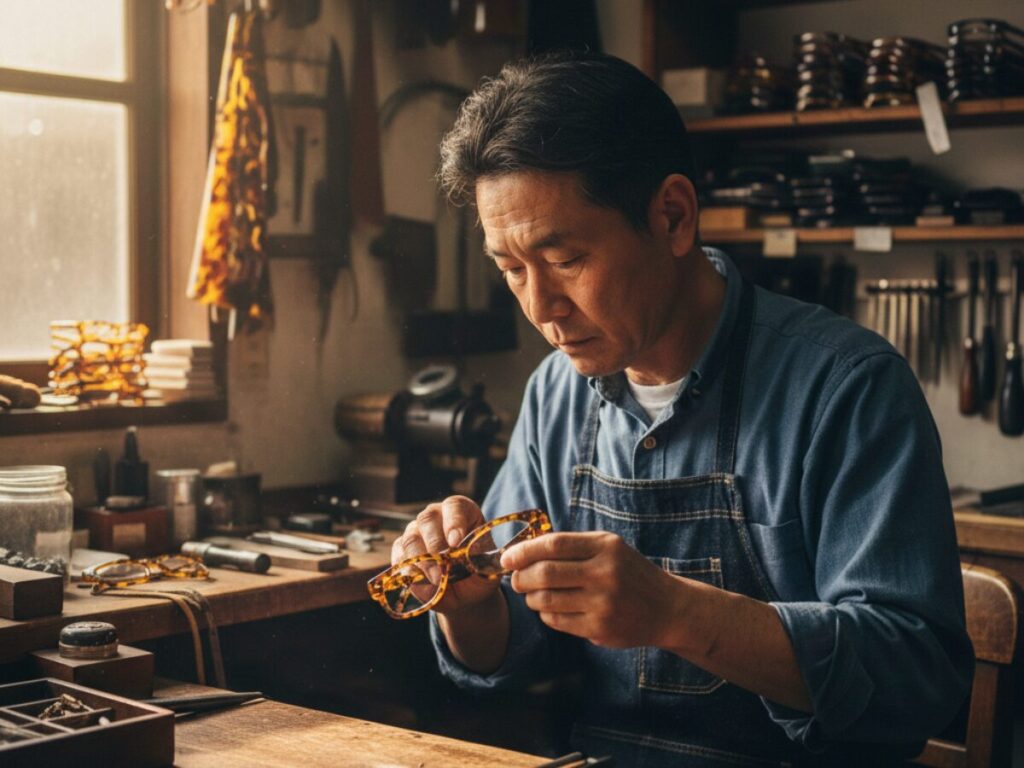 べっ甲を作成する職人