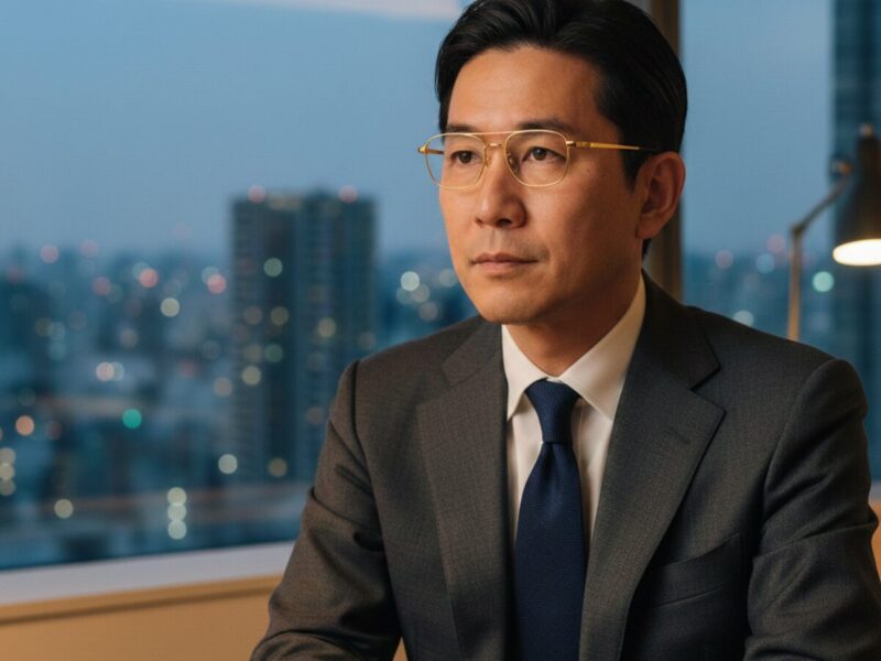 金無垢をかけた男性