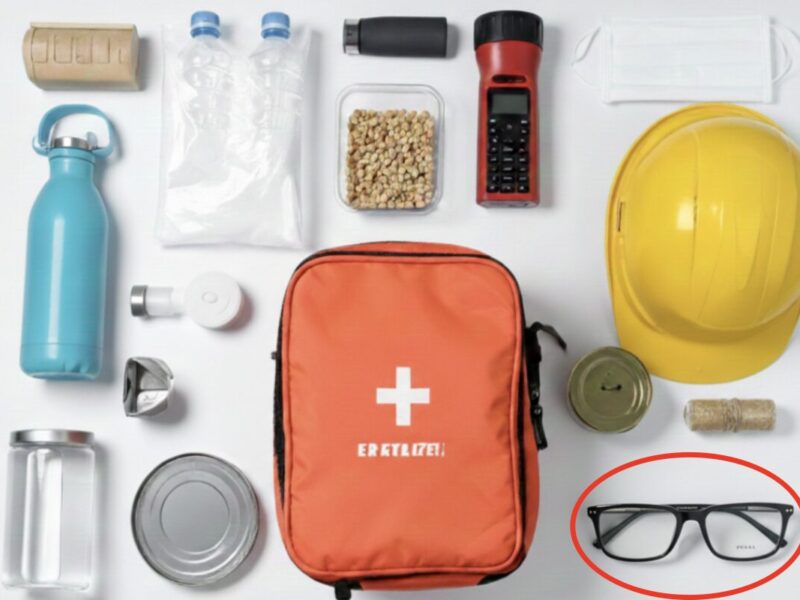 防災　予備メガネ