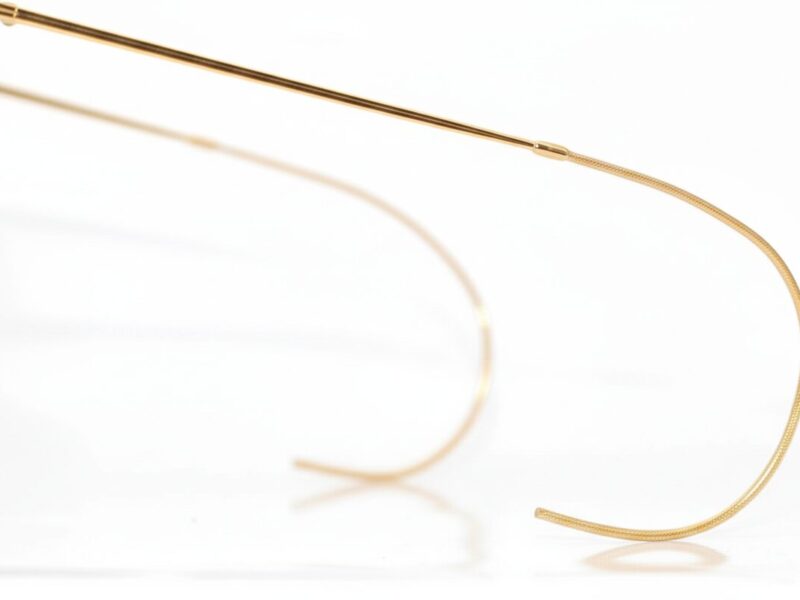 18金のメガネの縄手