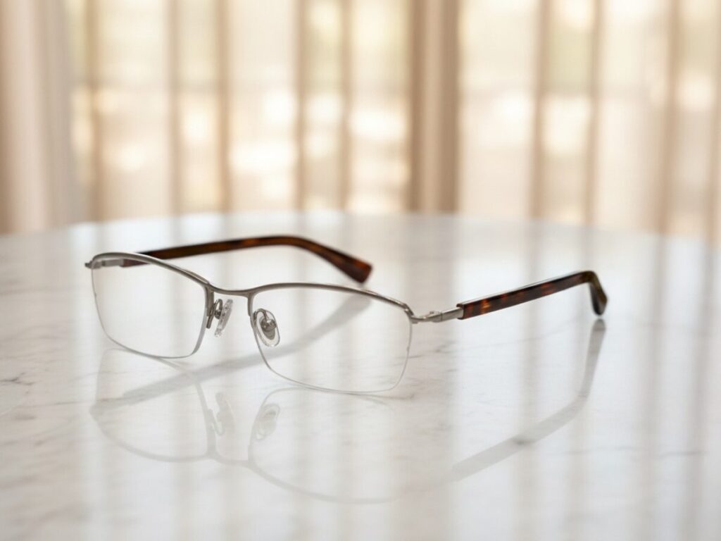 チタンべっ甲のメガネ