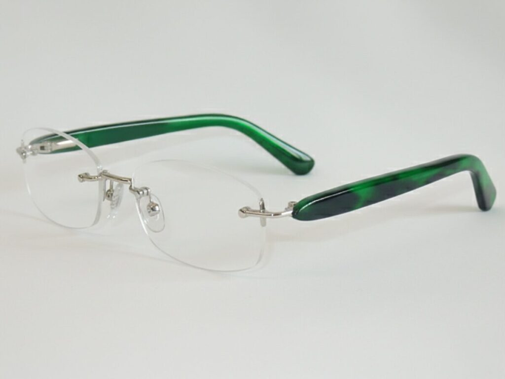 グリーンのカラーべっ甲