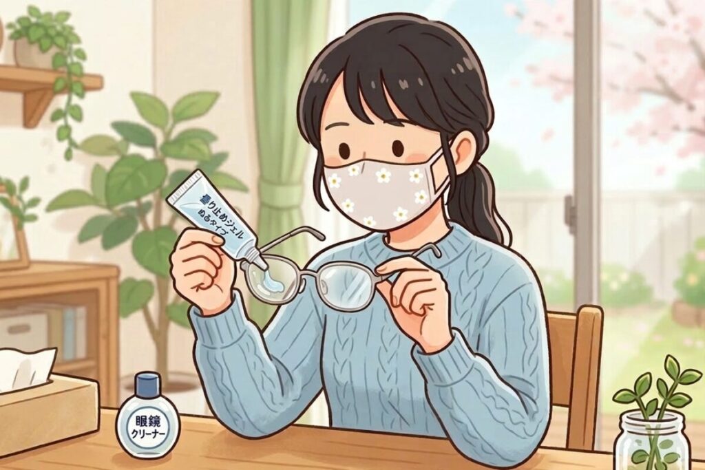 曇り止めを使用する