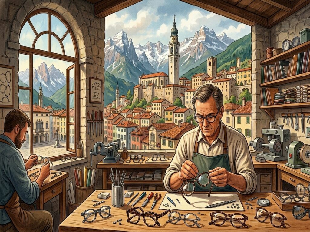 世界三大メガネ産地のイタリアのベッルーノ