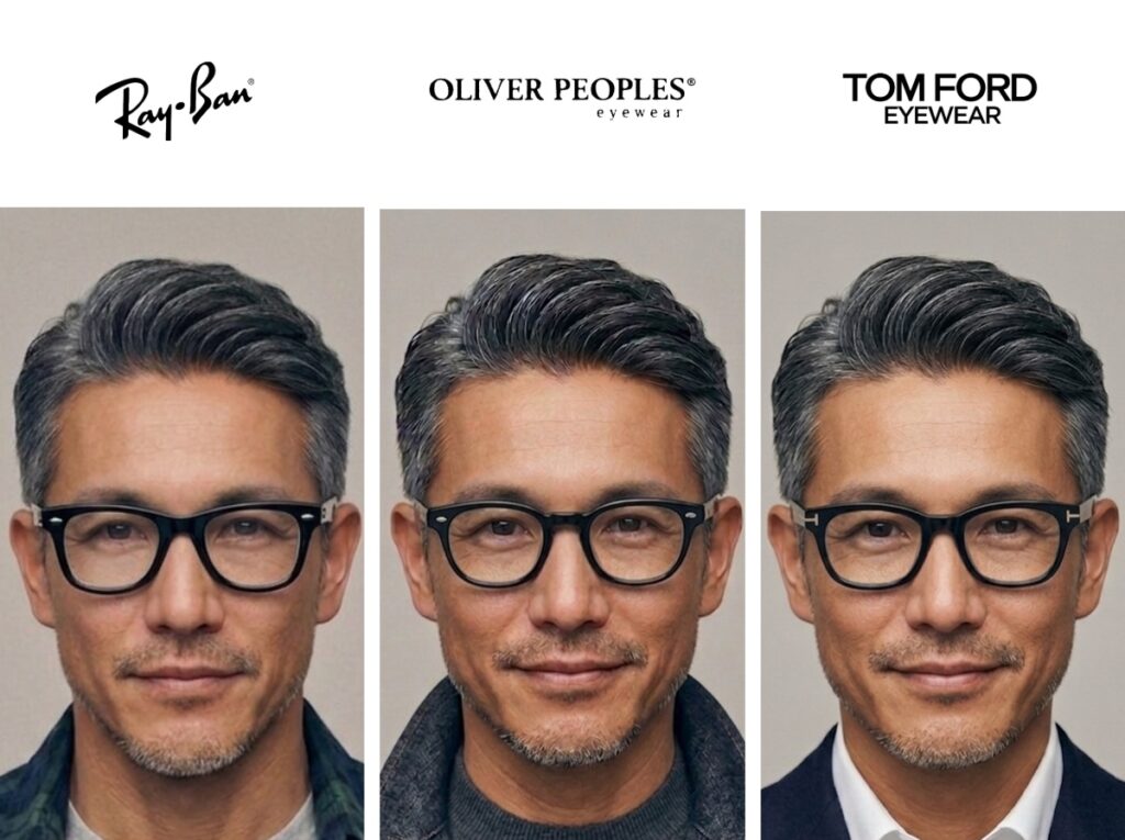 三大黒縁メガネ比較