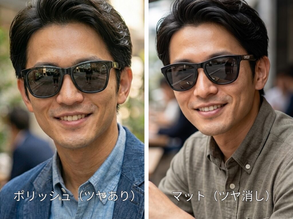 マットブラックとポリッシュブラックの違い
