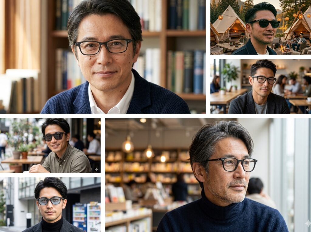 マットブラックのメガネ一覧