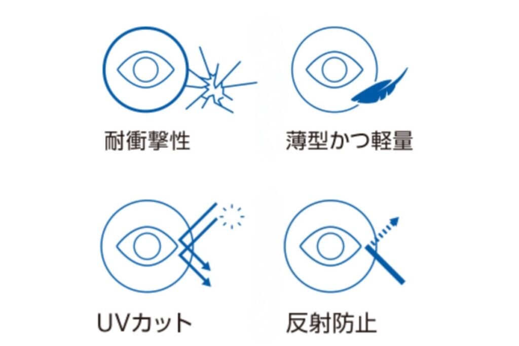 目の保護に適した素材