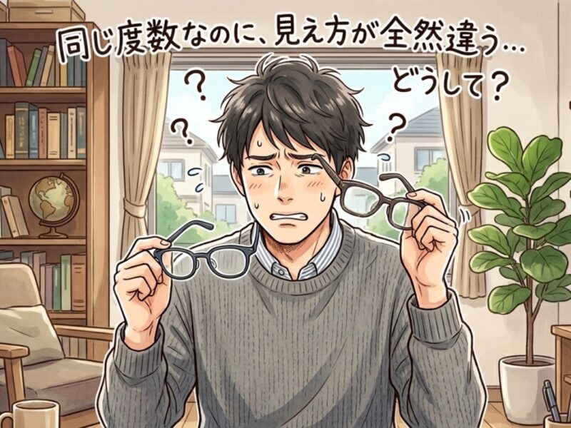同じ度数なのに見え方が違う