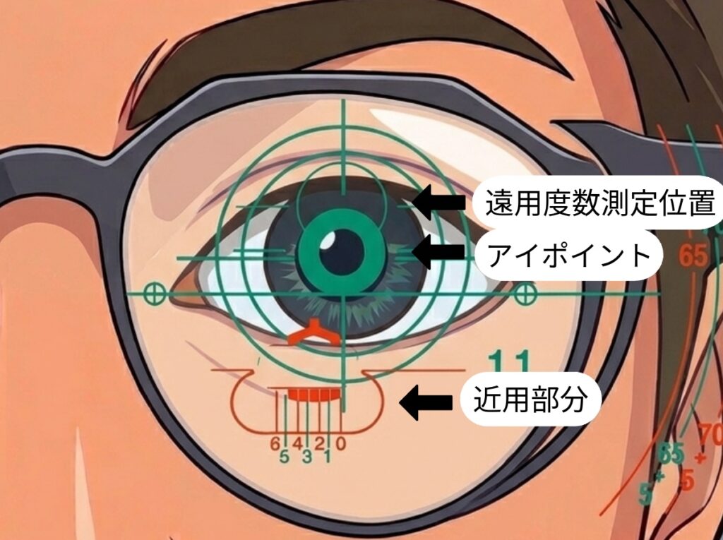 遠近両用メガネのアイポイントとは？見え方を左右する重要な測定について解説 | 飯田市メガネ・補聴器｜メガネの一真堂 飯田本店 [ISSHINDO]