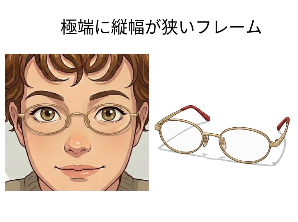 縦幅が狭いフレーム