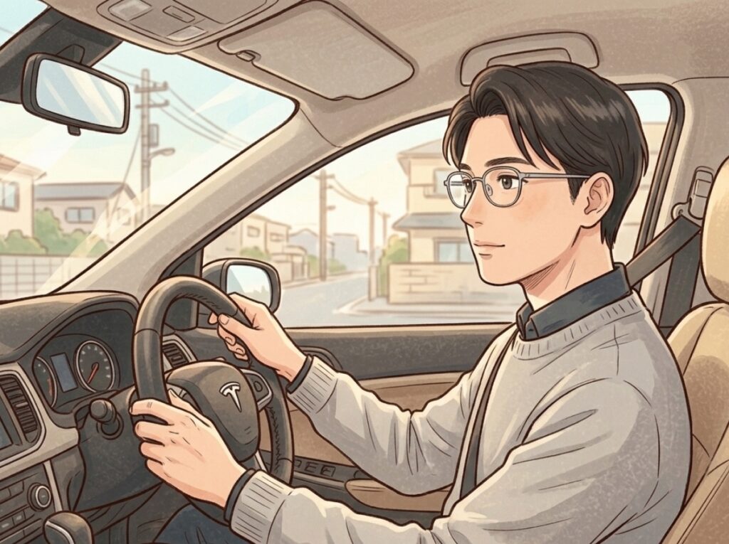 遠近両用メガネ運転