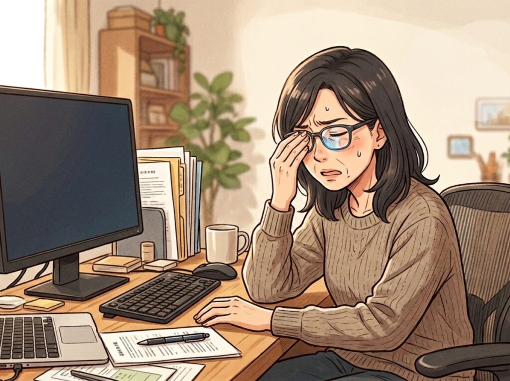 遠近両用メガネ疲れる