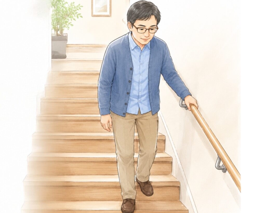 遠近両用メガネの階段が怖い時
