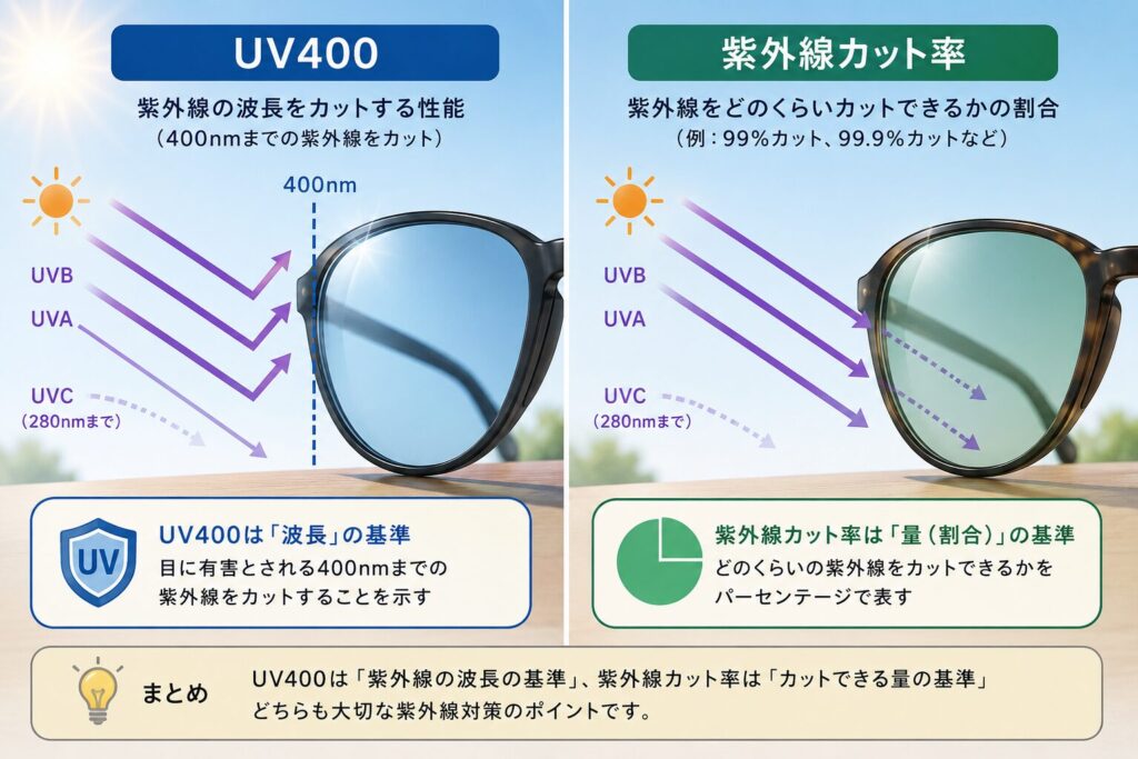 UV400と紫外線カット率の違い