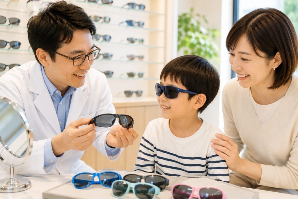 子どものサングラス選びは眼鏡専門店へ相談するのがおすすめ