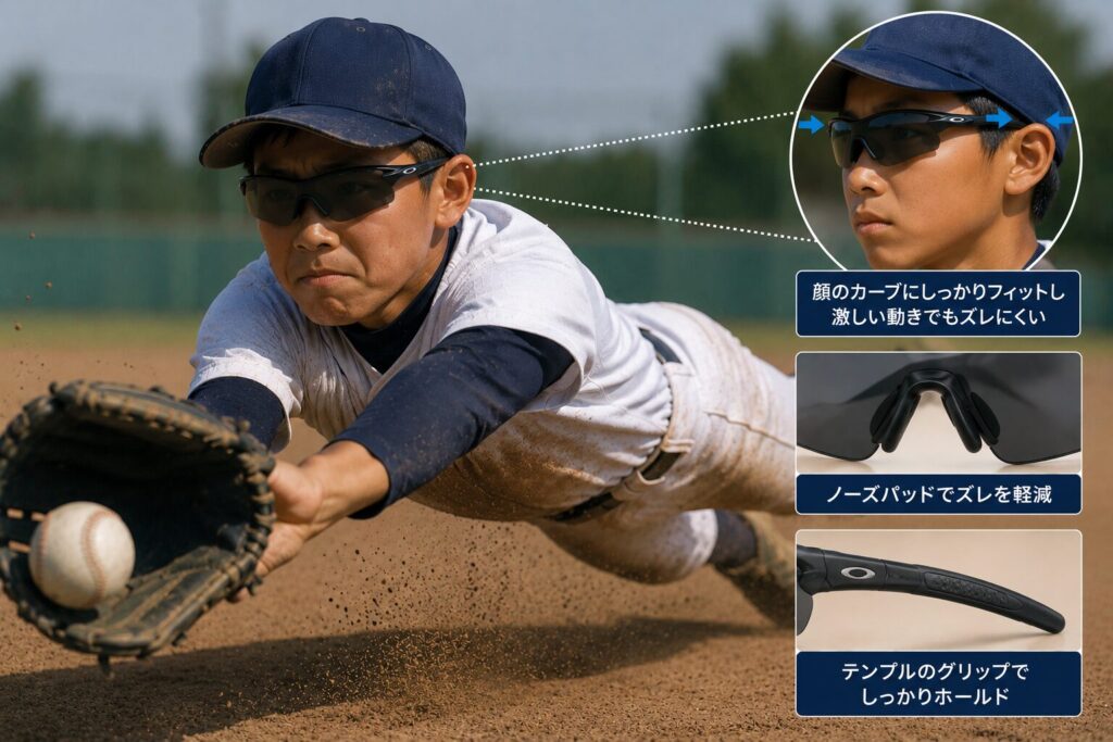 激しい動きでもズレにくいフィット感を選ぶ