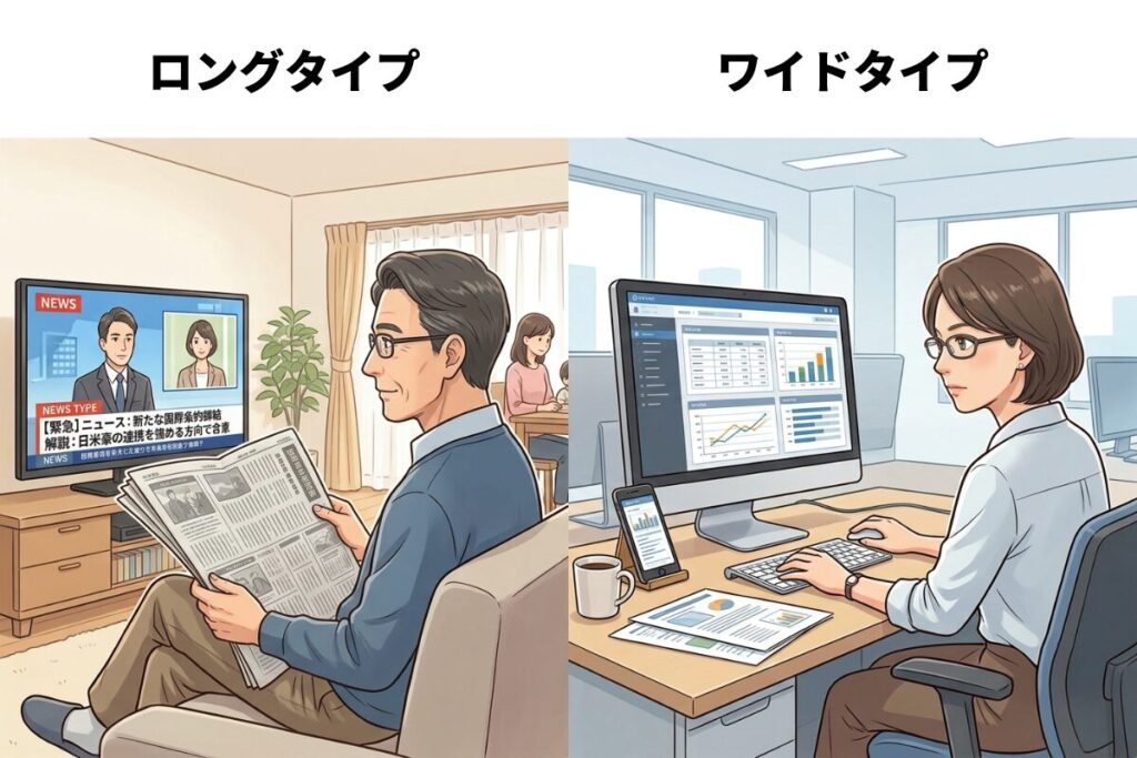 中近両用レンズのロングタイプかワイドタイプは見る距離が大切