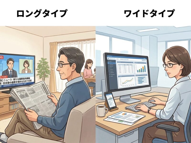 中近両用レンズのロングタイプかワイドタイプは見る距離が大切