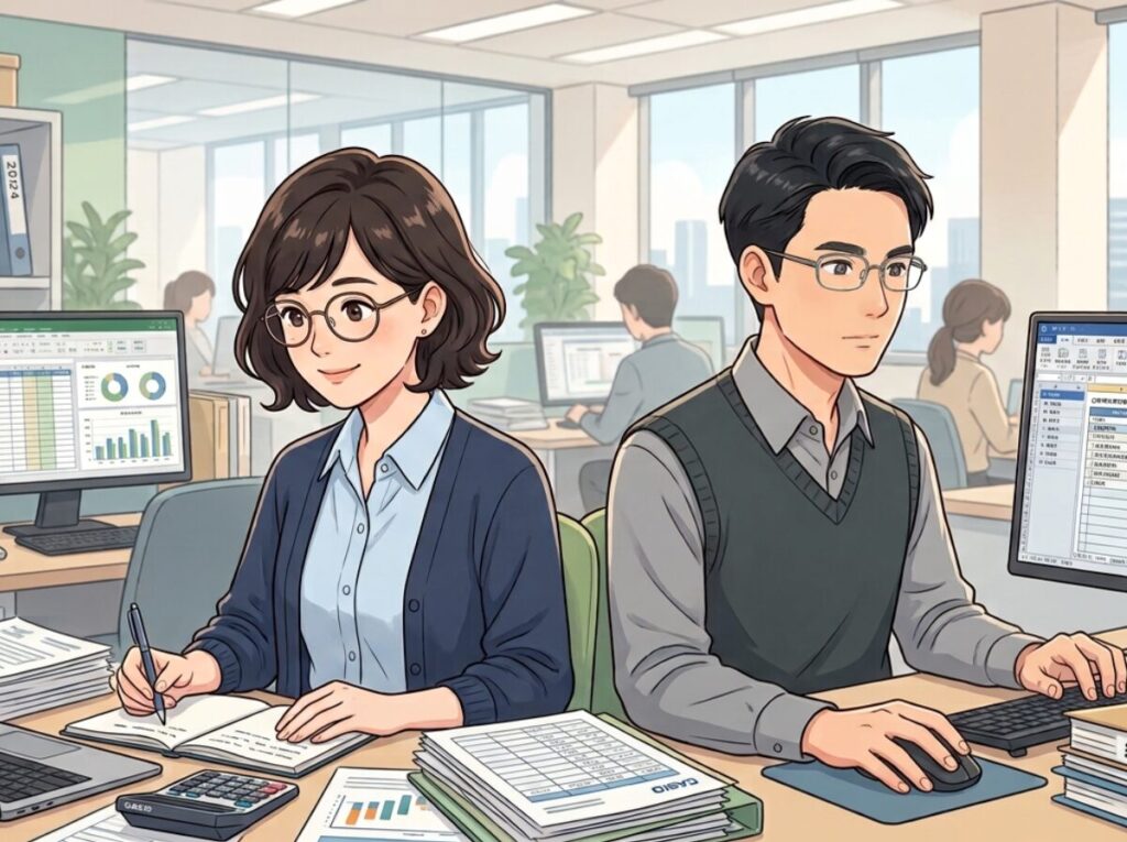 事務職や経理職の人
