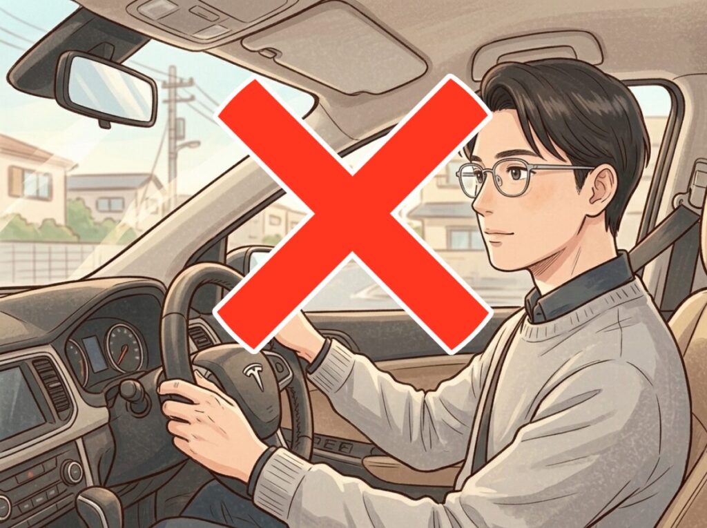 中近両用メガネは運転に向かない