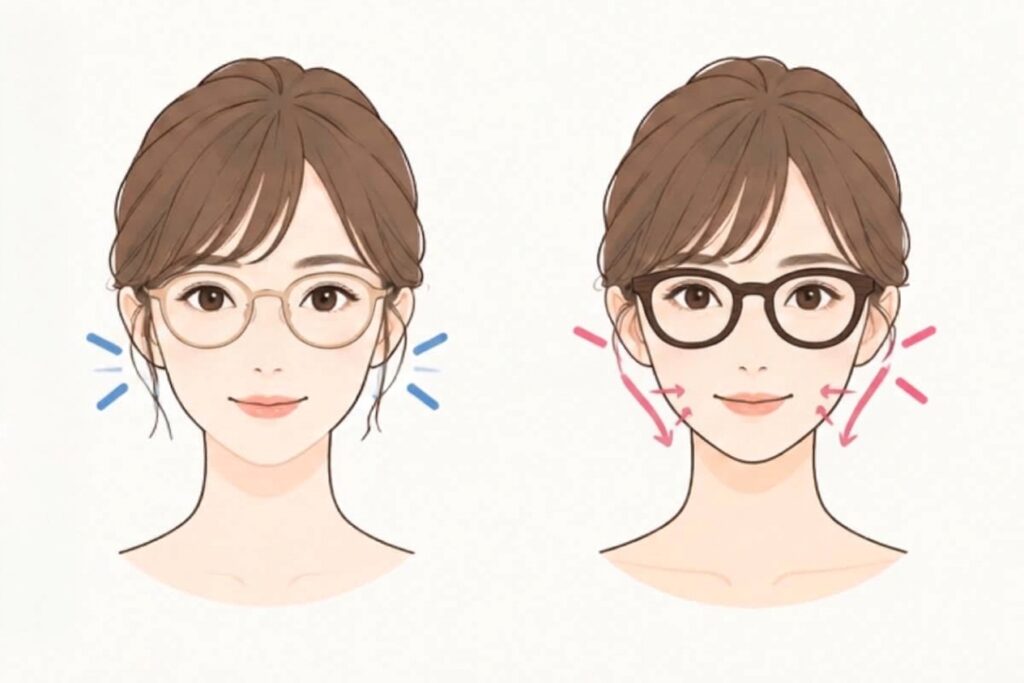 フレームカラーは「メリハリ」と「なじみやすさ」で選ぶ