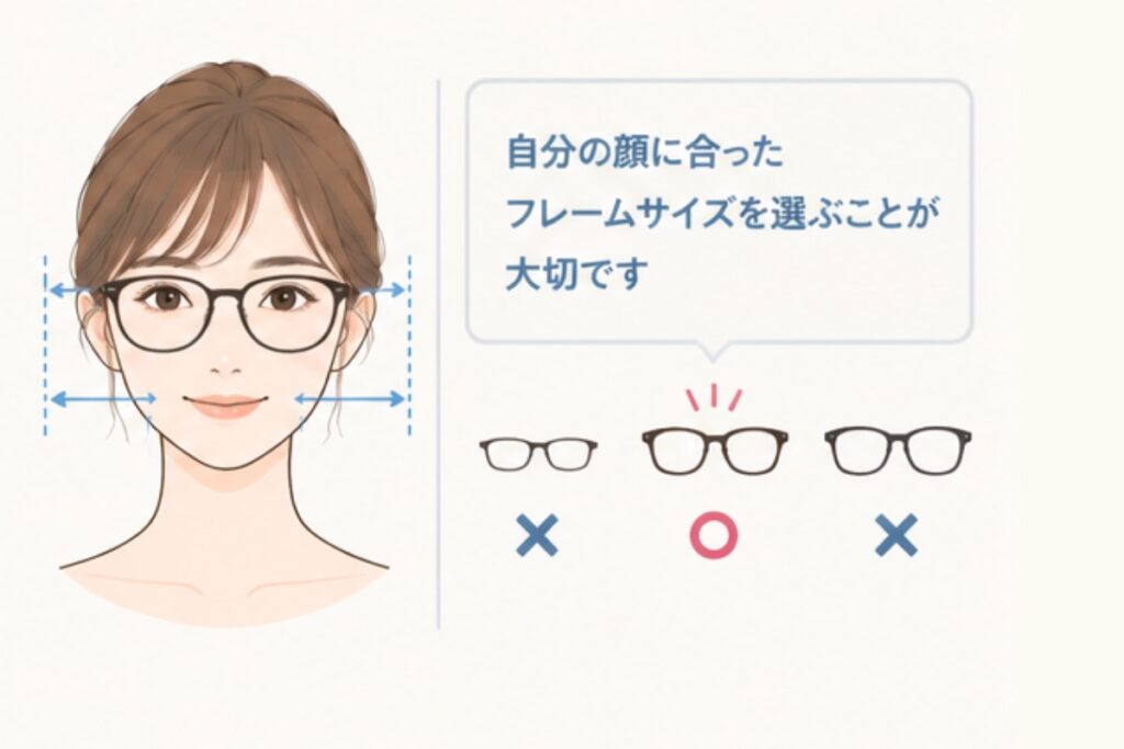 小顔に見えるメガネは大きさだけで選ばない