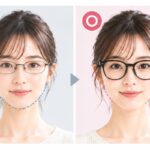 小顔効果を狙うなら、天地幅のあるフレームもおすすめ