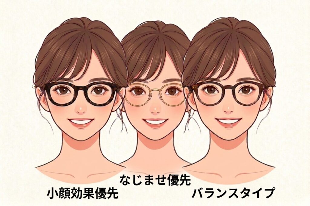 小顔効果優先からなじませ優先